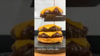 monster triple layer hamburger #hothamburger @nagercoil #shortsfeed #shortvideo #food #shortsviral