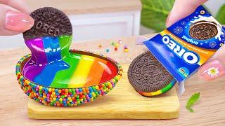 Rainbow OREO Cake Recipe  Amazing Miniature OREO Chocolate Cake Decorating Hacks Mini Cakes