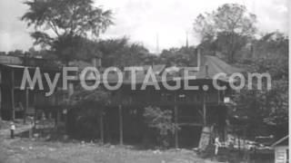 1940s Man Pushes Plunger Down and Explodes Dynamite