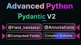 Advanced Pydantic V2 | Learn Modern Python With Type Validations Like a Pro!
