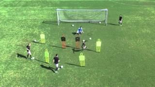 Soccer Drills: One of the best Shooting drills with dummies