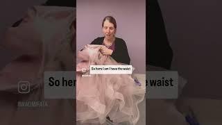 Shortening a flower girl hem from the waist #sewingmadeeasy #sewingsecrets #sewingmethods