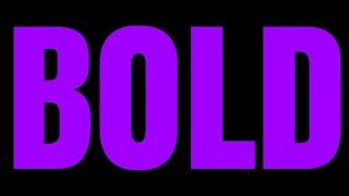 BOLD is BACK! Live & in Person!