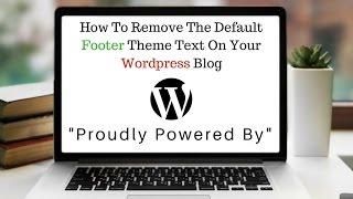 wordpress footer link "Proudly powered by" default copyright text