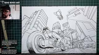 Drawing cyberpunk in perspective
