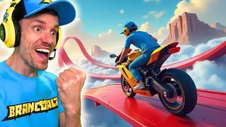 SALTAMOS de MOTO de uma ALTURA ABSURDA no FORTNITE! 