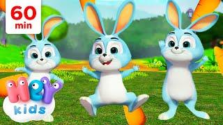 Sleeping Bunnies and other Kids Songs! | Animal Song | HeyKids Nursery Rhymes | 1 Hour