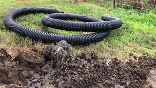 Extending Drain Pipe & Easy Trenching Method By Hand