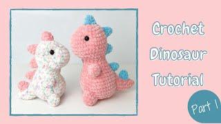 Easy Crochet Dinosaur T Rex (TikTok) - Tutorial Part 1 | Free Amigurumi Animal Pattern Beginner