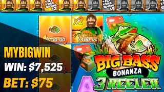  BIG Win on Big Bass Bonanza 3 Reeler Slot!