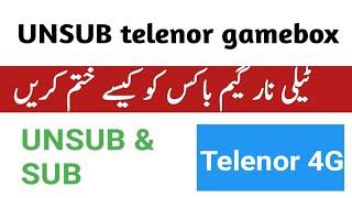 Telenor Gamebox Unsubscribe code || Telenor Gamebox Deactivate || Subscribe and unsub || Get2tell ||