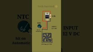 Temperature Sensor Automatic Fan On Connection Diagram Circuit#shorts #vlogs #viralshort #Reel