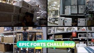 BUILDING 5 FORTS IN 1 STORE (EPIC FORT CHALLENGE IN LOWE'S)