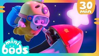 Minibods Rocket to SPACE!  | 30 Minutes of Minibods | Funny Preschool Cartoons for Toddlers