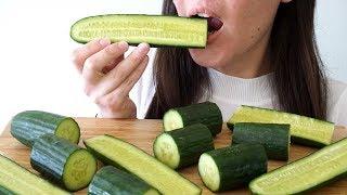 ASMR Eating Sounds: Crunchy Cucumber (No Talking)