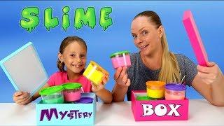 Тайные Коробки Телепатия Слайм Челлендж /// MYSTERY BOX OF SLIME TWIN TELEPATHY CHALLENGE!!!