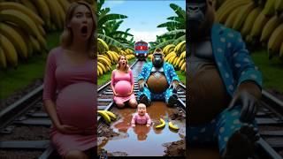 ️ Evolution of chimpanzee: Having fun in mud Nastya Milky  #cat #cute #love #shorts