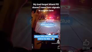When bikers BREAK cops mirrors‼️ #miami #dadecounty #fyp #bikelife