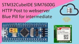 58. STM32CubeIDE HTTP Post to web server. SIM7600 with STM32F103C8T6