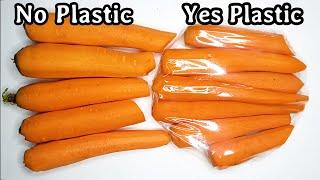 CARROTS WITH VS WITHOUT PLASTIC - Time Lapse