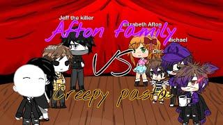 The Afton family Vs creepy pasta//gacha life singing battle