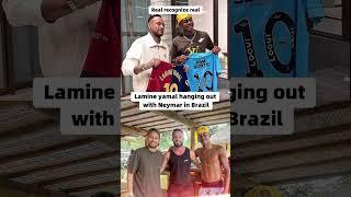  Lamine Yamal Meets His Idol Neymar in Brazil! | Dream Moment for Barcelona Star 