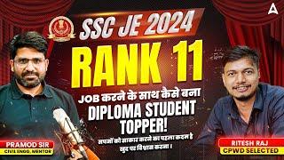 SSC JE Topper Interview | Ritesh Raj CPWD Selected | Topper Talk With Pramod Sir