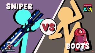 Supreme Duelist Stickman Animation: Sniper vs Boots