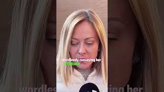 No wonder Giorgia Meloni rolled her eyes after whispering with Macron.#entertainment