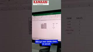 Marge two table data in Excel #shorts #excel #technophile