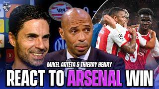 Arteta & Henry react to Arsenal's 4-0 win & return to the UCL! | CBS Sports Golazo | UCL Today