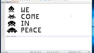 Notepad++ Space Invaders Easter Egg