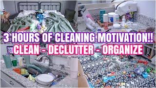 NEW!! EXTREME 3 HOUR CLEANING MARATHON | DECLUTTER, ORGANIZE, DEEP CLEAN | SPEED CLEANING MOTIVATION