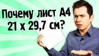 Почему лист А4 именно такого размера? ФИЗИКА ЗА МИНУТУ #1