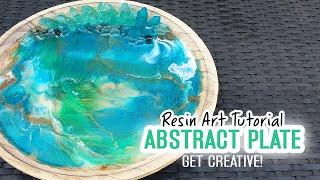 Resin Art Tutorial - How to create gorgeous resin art on a shallow plate