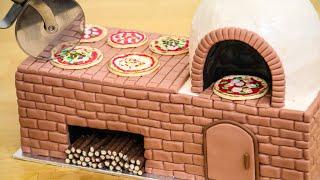 Pizza Oven Cake with Miniatures by Cakes StepbyStep