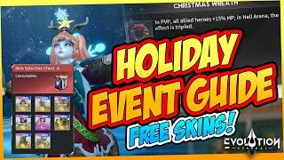 Holiday Event Guide! Free Skins & Abundant Rewards in Eternal Evolution ️