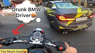 BMW 590i Vs Bullet 350Drunk Driver