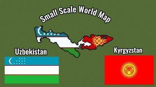 Small Scale in Minecraft Part 25: Uzbekistan, and Kyrgyzstan