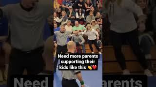 This mom was so invested in her kids wrestling match ️ #shorts