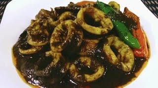 Sotong Masak Hitam | Squids In Black Ink Stew | Mama Yatie