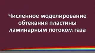 Численное моделирование обтекания пластины ламинарным потоком газа