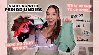 PERIOD UNDIES : How do they work? Choosing a brand (Saalt, Bonds, Modibodi, TOM Organic)  -Episode 1