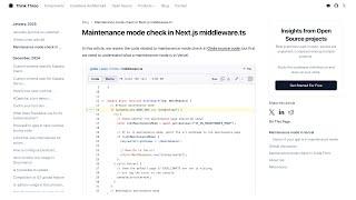 Maintenance mode check in Next.js middleware.ts