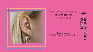 London Piercing - Helix Earrings - Ear Cartilage Pierced, Professional Studios in Hackney and Soho