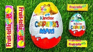 ASMR KINDER Unboxing: Kinder MAXI SURPRISE AND Fruittella Unboxing | Satisfying 