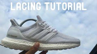 HOW TO LACE Adidas Ultra Boost 2.0  "Triple White"