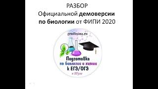 Разбор демоверсии ЕГЭ по биологии 2020 г.