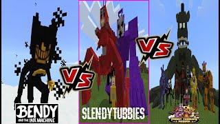 Bendy [BATIM] VS Five Night's at Freddy's [FNAF] VS SlendyTubbies (Minecraft PE)