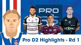 PRO D2 ROUND 1 | Fantastic Rugby from the second tier